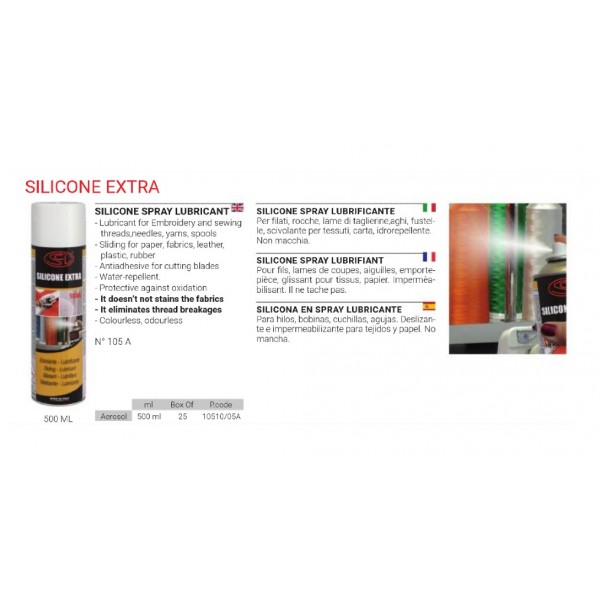 Spray Silicone Extra 500ml - Λιπαντικό Κλωστών - Δέρματος SPRAY ΥΦΑΣΜΑΤΟΣ – ΛΑΔΙΑ – ΥΓΡΑ