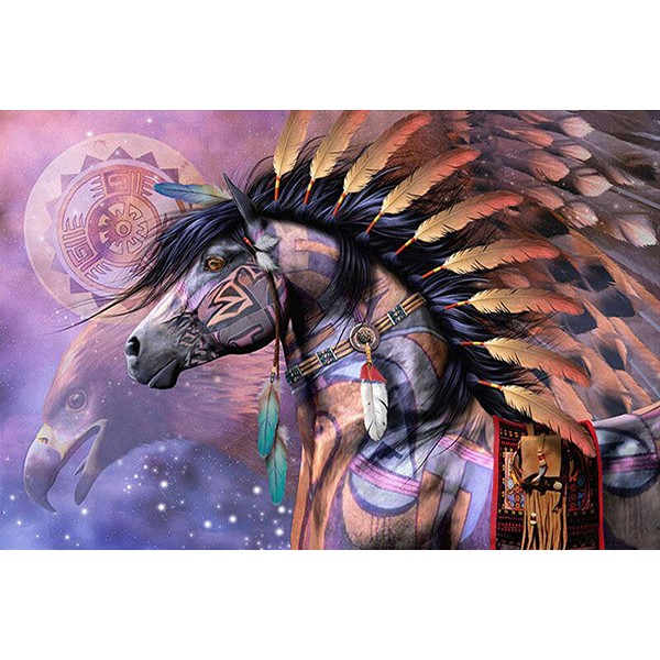 Diamond Painting Art Μωβ άλογο με φτερά 20cm x 30cm 20X30cm