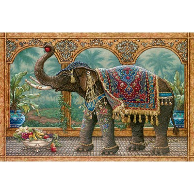 Diamond Painting Art Ελέφαντας στολισμένος  20cm x 30cm