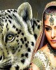 Diamond Painting Art Ινδή γυναικά με λεοπάρδαλη  20cm x 30cm 20X30cm
