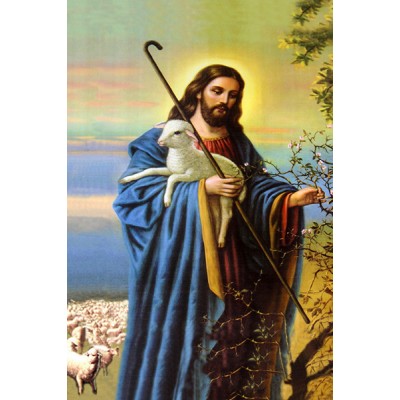 Diamond Painting Art Ιησούς Χριστός που κρατά ένα αρνάκι 20cm x 30cm