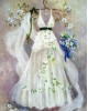 Diamond Painting Art Λευκό Φόρεμα και λουλούδια 20cm x 30cm 20X30cm