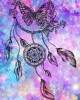 Diamond Painting Art Ονειροπαγίδα σε Μωβ Ροζ Γαλάζιο φόντο 20cm x 30cm 20X30cm