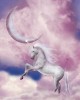 Diamond Painting Art Μονόκερος που πετά σε ροζ σύννεφα 20cm x 30cm 20X30cm