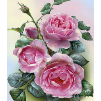 Diamond Painting Art Τριαντάφυλλα Ροζ  30cm X 40cm
