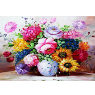 Diamond Painting Art Βάζο με λουλούδια 40cm X 30cm