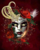 Diamond Painting Art Βιεννέζικη μάσκα Κόκκινη 40cm X 30cm 40x30cm