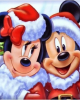 Diamond Painting Art Minnie & Mickey ντυμένοι ΑγιοΒασίληδες 30cm x 30cm 30x30cm
