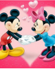 Diamond Painting Art Mickey & Minnie χέρι χέρι 30cm x 30cm 30x30cm