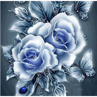 Diamond Painting Art Τριαντάφυλλα Μπλε 30cm x 30cm