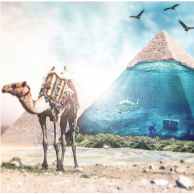 Diamond Painting Art Καμήλα με Πυραμίδα 30cm x 30cm