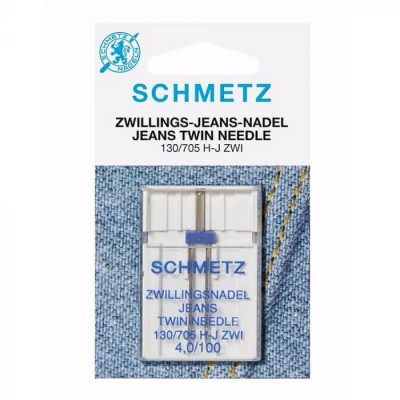 Βελόνες Οικιακής Ραπτομηχανής Schmetz Twin-Jeans 4,0/100
