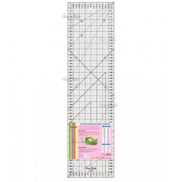 Χάρακας Ορθογώνιος 60cm X 16cm SewMate PATCHWORK & QUILTING ΕΙΔΗ 